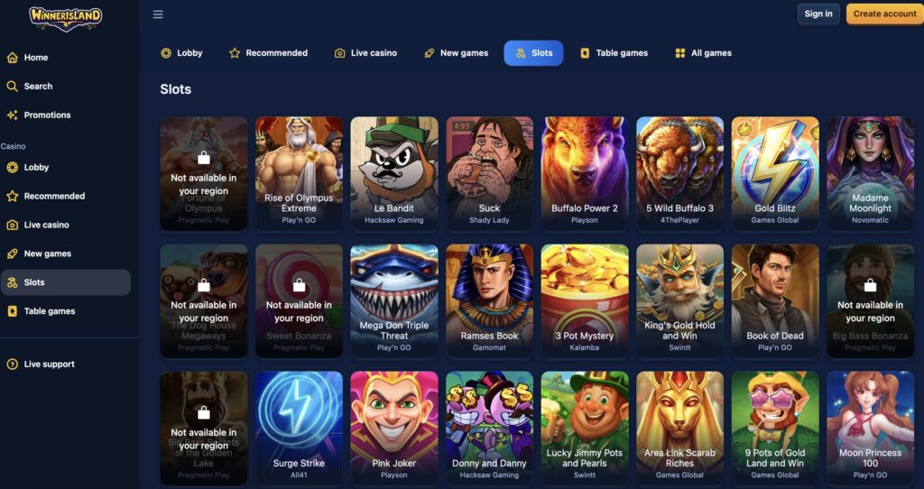 Winner Island Casino - Best New Slot Site